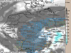 Kr&auml;ftige Schneef&auml;lle in der Nacht